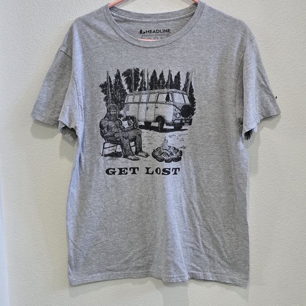 Gray Graphic Tee - Get Lost Design